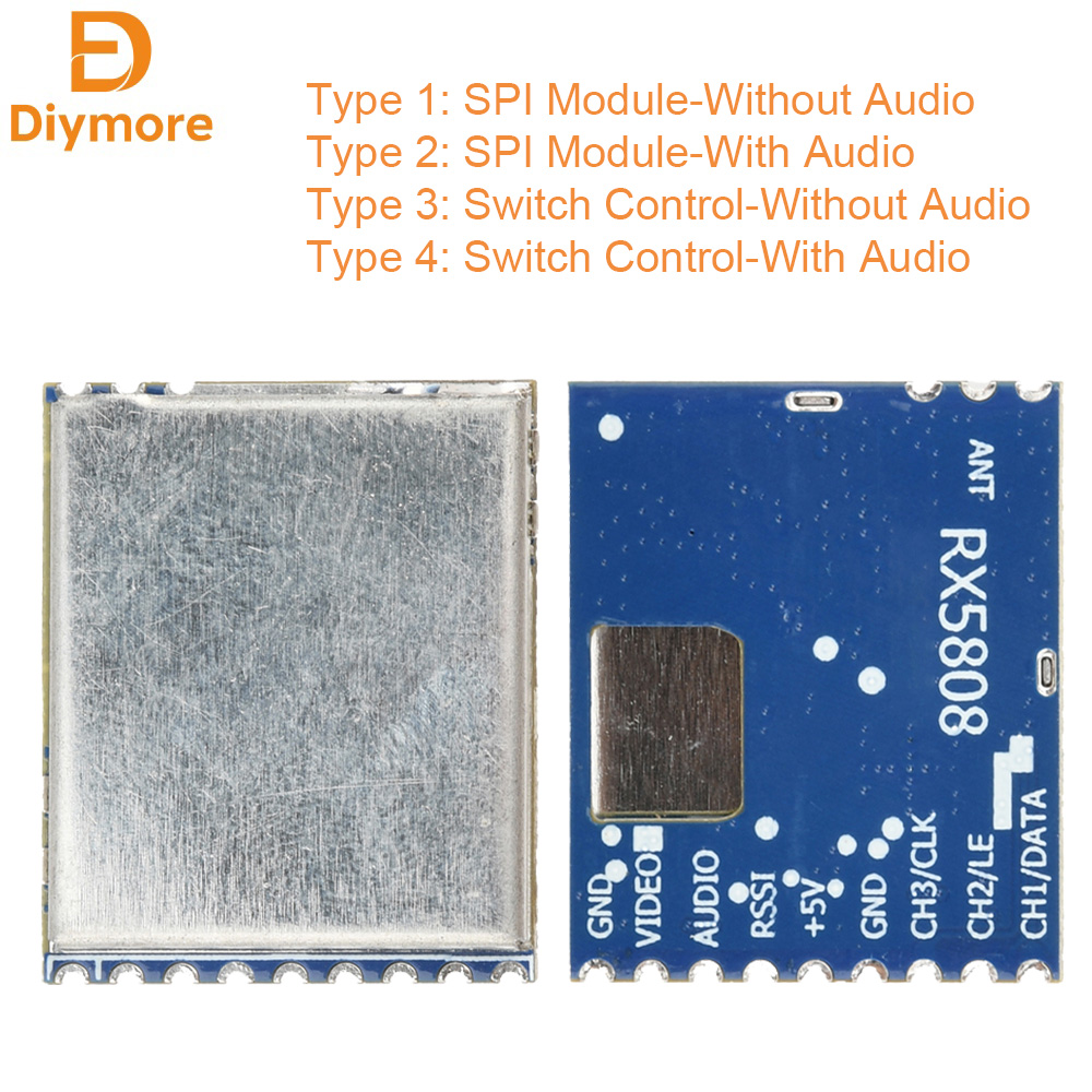 Diy Electronics Videos - RX5808 4.9G-5.8G เครื่องรับสัญญาณเสียงควบคุม SPI Wireless Audio