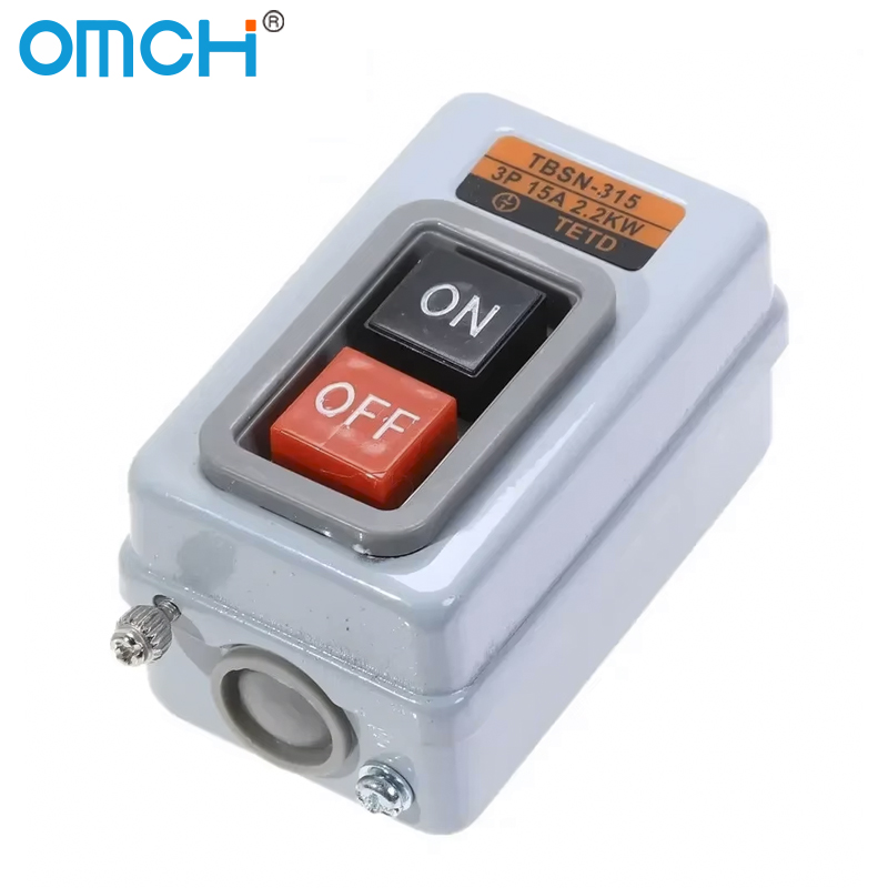 Push Button Tactile - OMCH สวิตช์เปิด-ปิดแบบกดปุ่ม ควบคุมไฟฟ้าสามเฟส สวิตช์สตาร์ท AC 380V