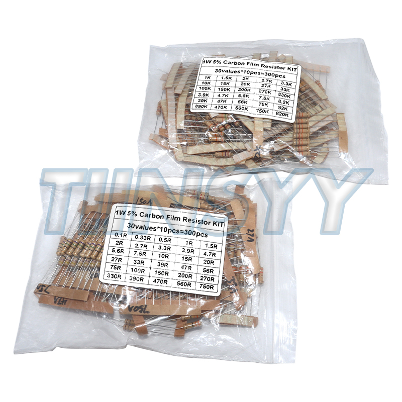 Diy Electronics Gadget - ชุดตัวต้านทาน 300 ชิ้น 1W 5% คาร์บอนฟิล์ม