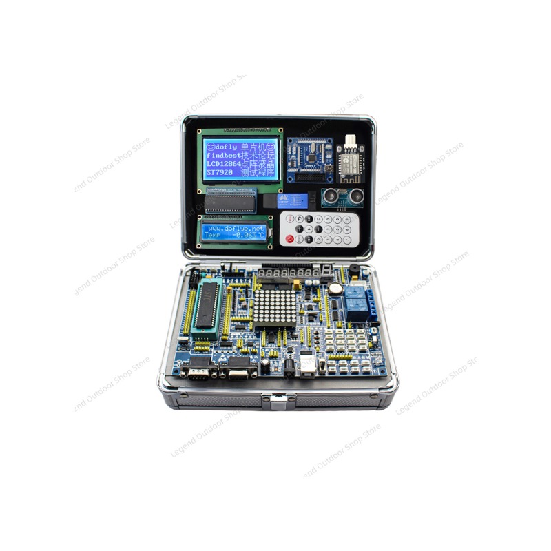 Diy Electronics Project - LY-51S 51MCU บอร์ดพัฒนาการเรียนรู้กล่องทดสอบการทดลอง ตัวเรือนอะลูมิเนียม ชุด DIY