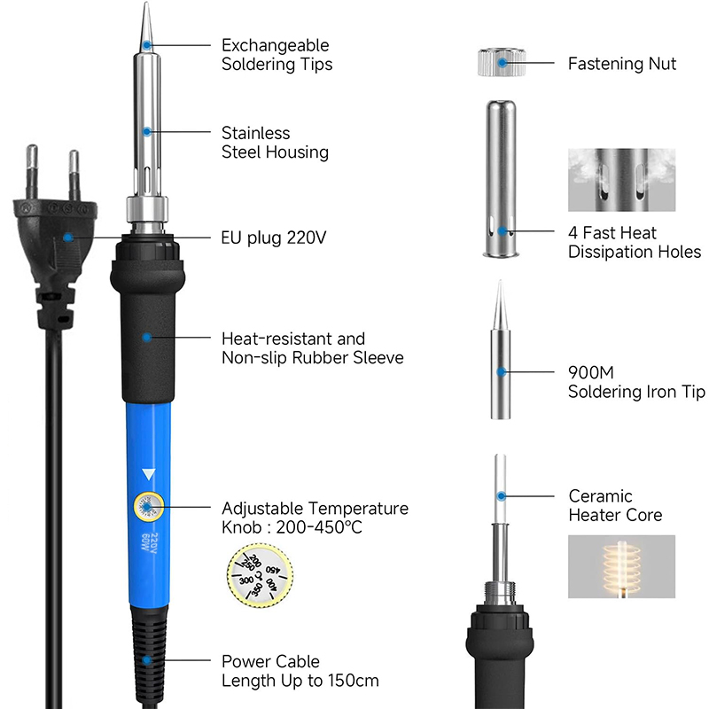ชุดหัวแร้งบัดกรีไฟฟ้าปรับอุณหภ - Diy Electronics Repair Kit บทวิจารณ์และราคา