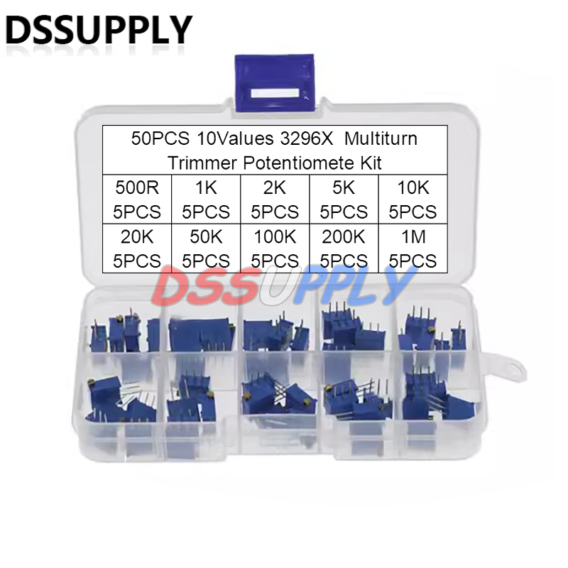 50ชิ้นชุดตัวต้านทานแบบปรับละเอ - Diy Electronics Gadget บทวิจารณ์และราคา