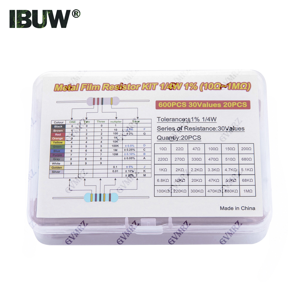 ชุดตัวต้านทานฟิล์มโลหะ 600 ชิ้ - Diy Electronics Gadget บทวิจารณ์และราคา