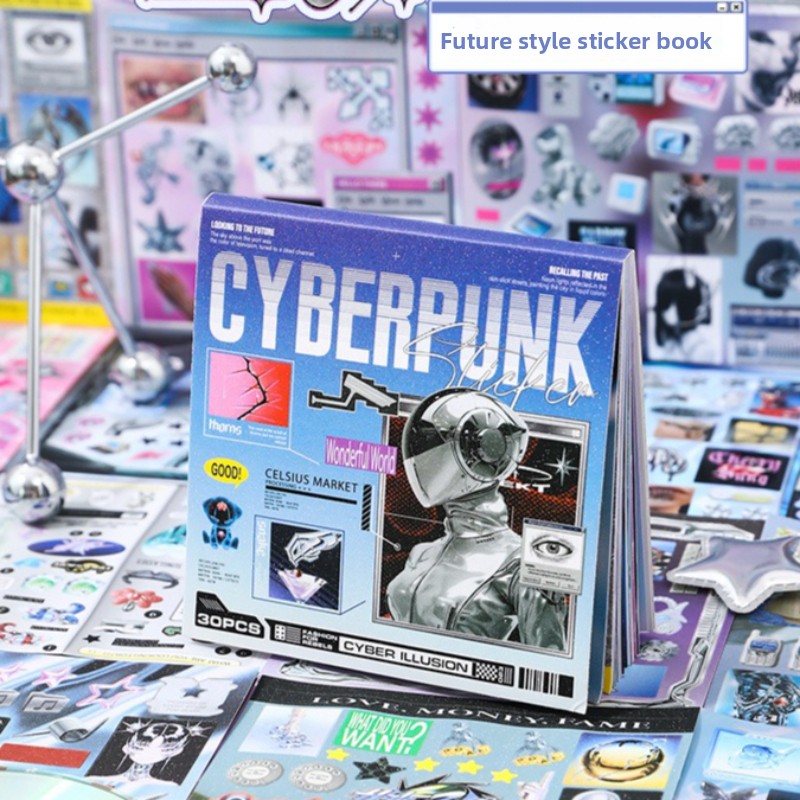 สติกเกอร์ไดคัทธีมไซเบอร์พังก์  - Diy Electronics Book บทวิจารณ์และราคา