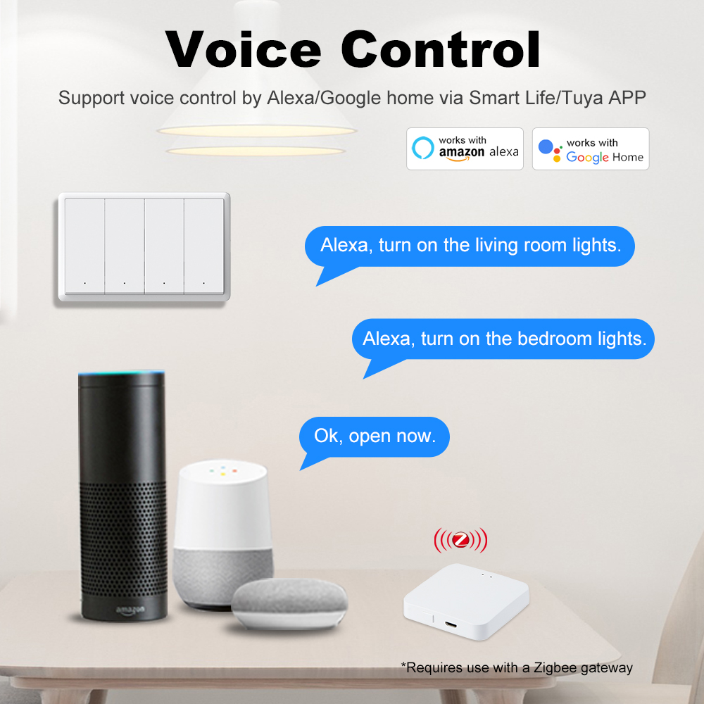 MANHOT ZigBee3.0 สวิตช์อัจฉริย - Push Button Tactile บทวิจารณ์และราคา