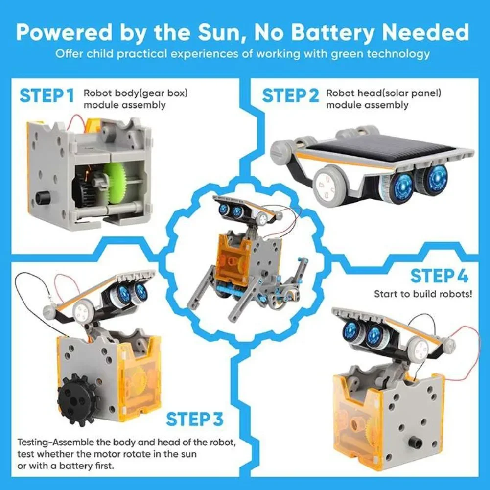 13 in 1 พลังงานแสงอาทิตย์หุ่นย - Diy Electronics Gadget บทวิจารณ์และราคา